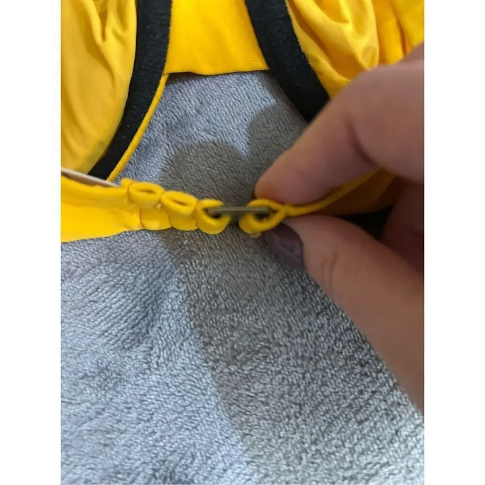 Andie Swimwear Womens Size Medium Yellow Bikini Top Underwire Padded  NWOT